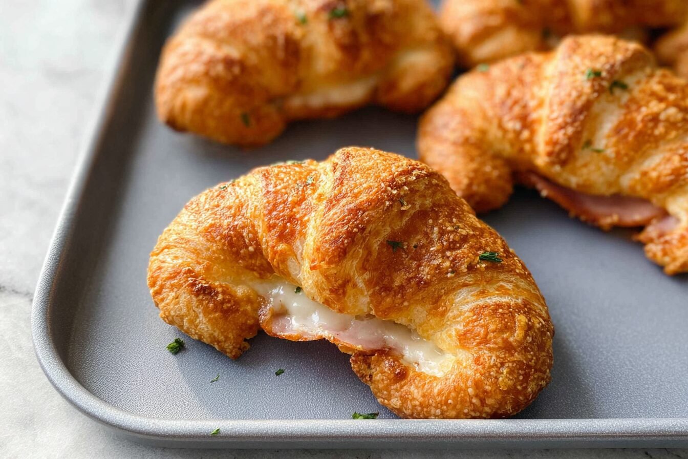 Homemade Ham & Cheese Croissants in 30 Minutes